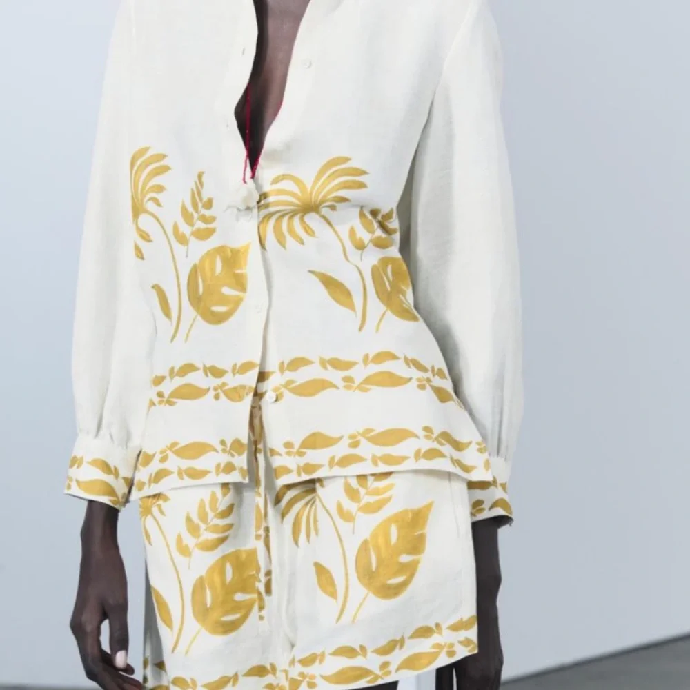 Zara Cream High-Neck Top - Picture 1 of 8